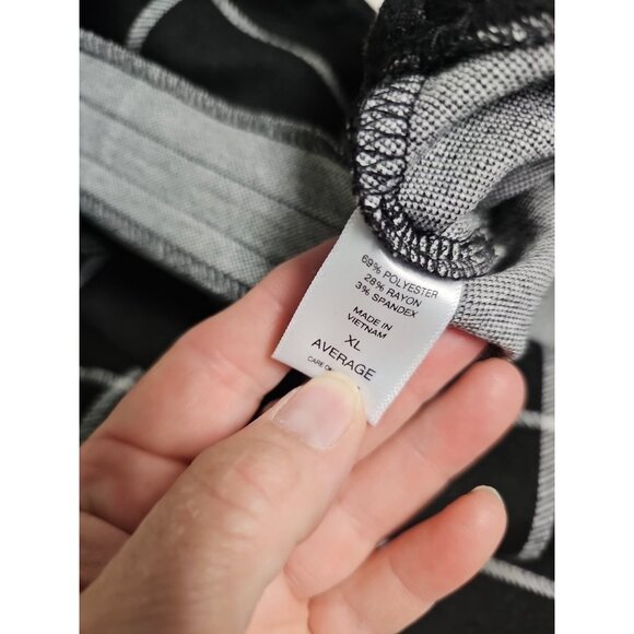 New York & Co The Whitney Pull-on Ponte Windowpane Womens XL BLACK Stretch NEW - Picture 6 of 7